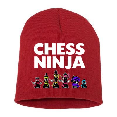 Cool Chess Art For Boy Chess Player Chess Lovers Short Acrylic Beanie