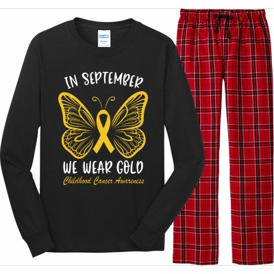 Childhood Cancer Awareness In September We Wear Gold Cute Long Sleeve Pajama Set