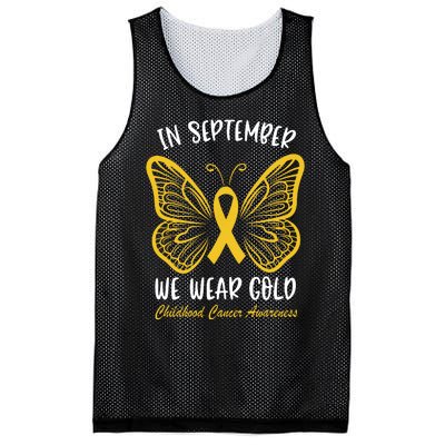 Childhood Cancer Awareness In September We Wear Gold Cute Mesh Reversible Basketball Jersey Tank