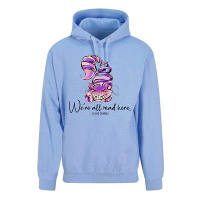 Chesire Cat Alice In Wonderland WeRe All Mad Here Unisex Surf Hoodie