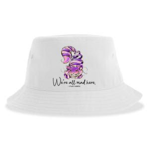 Chesire Cat Alice In Wonderland WeRe All Mad Here Sustainable Bucket Hat