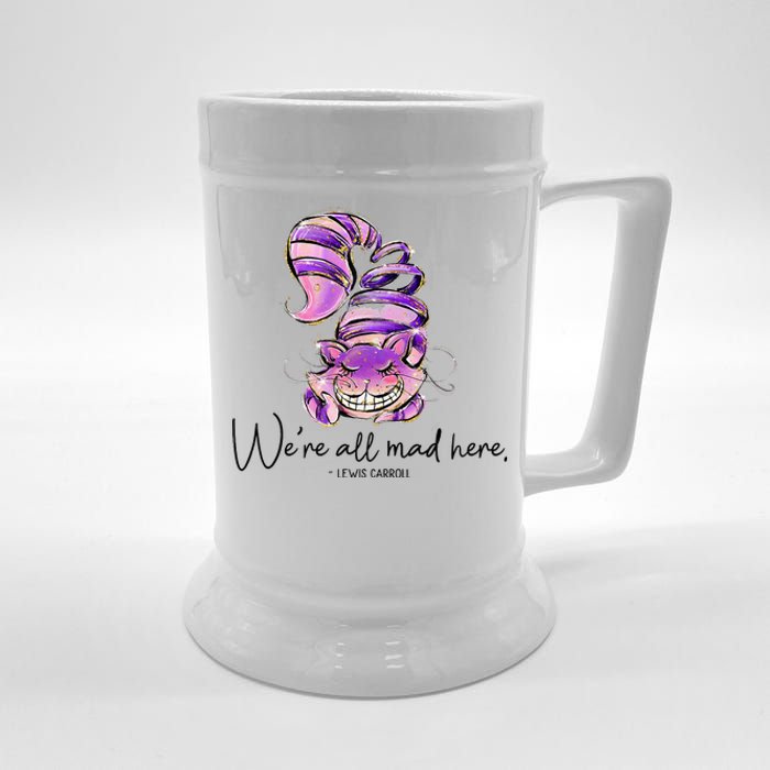 Chesire Cat Alice In Wonderland WeRe All Mad Here Beer Stein