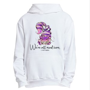 Chesire Cat Alice In Wonderland WeRe All Mad Here Urban Pullover Hoodie