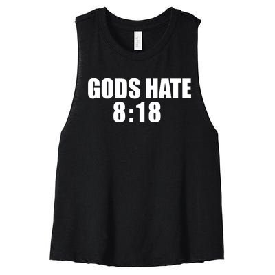 Closed Casket Activities GodS Hate 8 18 Women's Racerback Cropped Tank