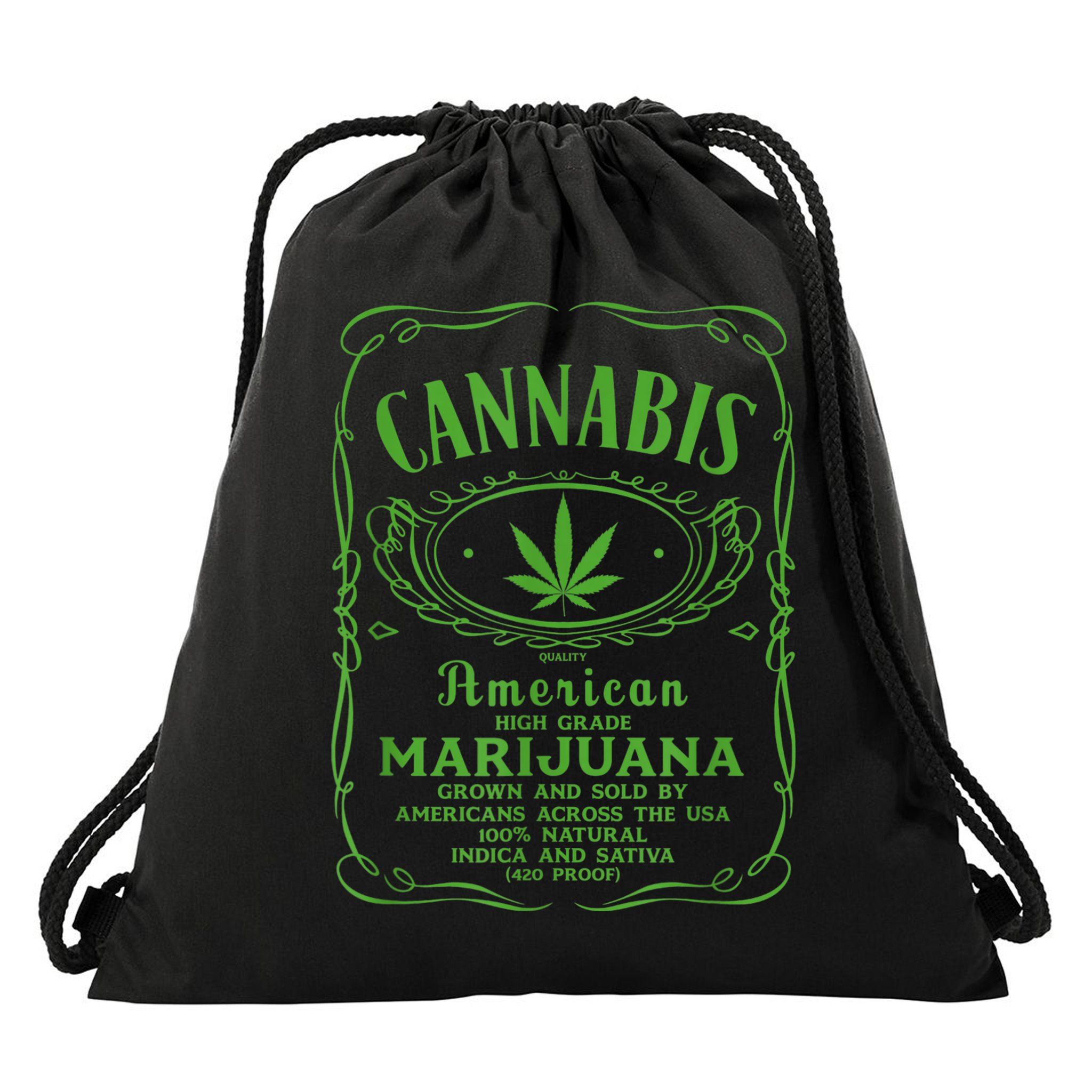 Cannabis Drawstring Bag