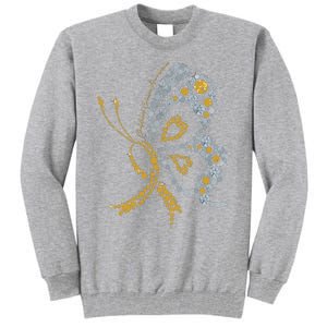 Childhood Cancer Awareness Gold Butterfly Warrior Supporter Tall Sweatshirt