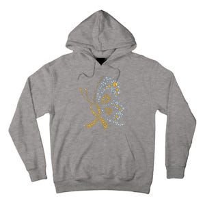 Childhood Cancer Awareness Gold Butterfly Warrior Supporter Tall Hoodie