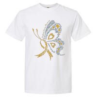 Childhood Cancer Awareness Gold Butterfly Warrior Supporter Garment-Dyed Heavyweight T-Shirt