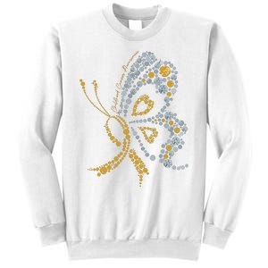 Childhood Cancer Awareness Gold Butterfly Warrior Supporter Sweatshirt