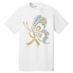 Childhood Cancer Awareness Gold Butterfly Warrior Supporter Tall T-Shirt