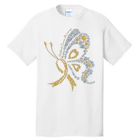 Childhood Cancer Awareness Gold Butterfly Warrior Supporter Tall T-Shirt