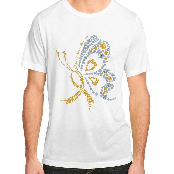 Childhood Cancer Awareness Gold Butterfly Warrior Supporter Adult ChromaSoft Performance T-Shirt