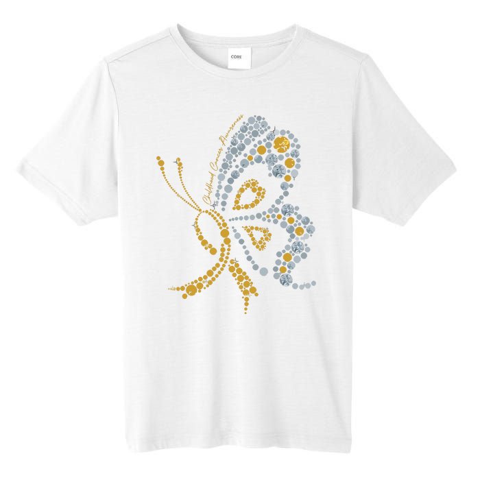 Childhood Cancer Awareness Gold Butterfly Warrior Supporter Tall Fusion ChromaSoft Performance T-Shirt