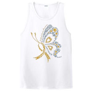 Childhood Cancer Awareness Gold Butterfly Warrior Supporter PosiCharge Competitor Tank