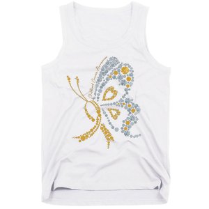 Childhood Cancer Awareness Gold Butterfly Warrior Supporter Tank Top