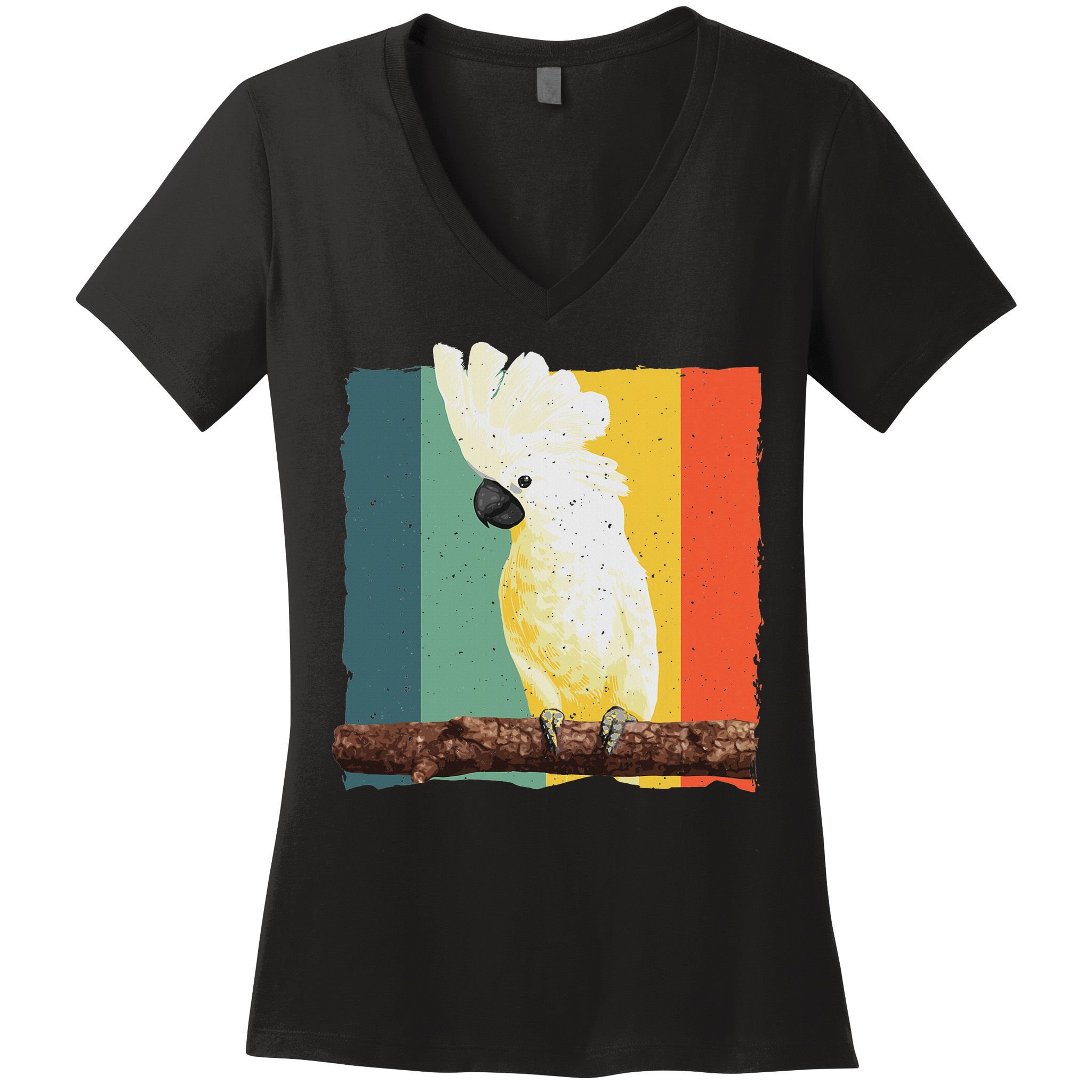 Cool Cockatoo Art For Women Parrot Lover Goffin Cockatoo Women's V-Neck T-Shirt