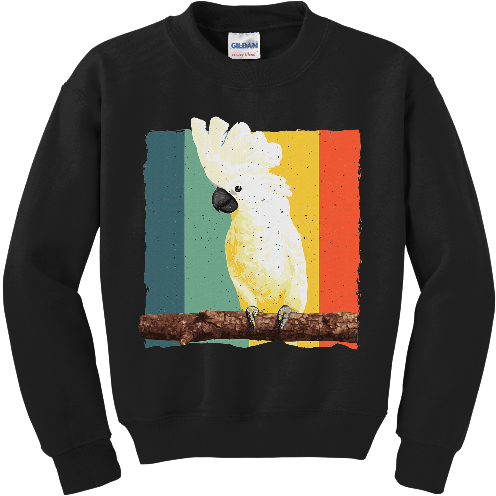 Cool Cockatoo Art For Women Parrot Lover Goffin Cockatoo Kids Sweatshirt