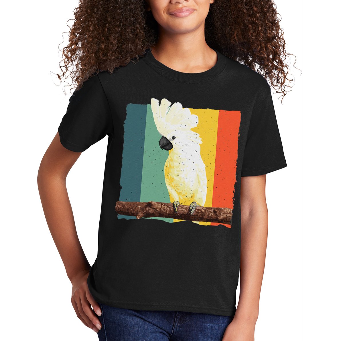Cool Cockatoo Art For Women Parrot Lover Goffin Cockatoo Kids T-Shirt