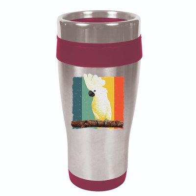 Cool Cockatoo Art For Women Parrot Lover Goffin Cockatoo 16oz Travel Tumbler