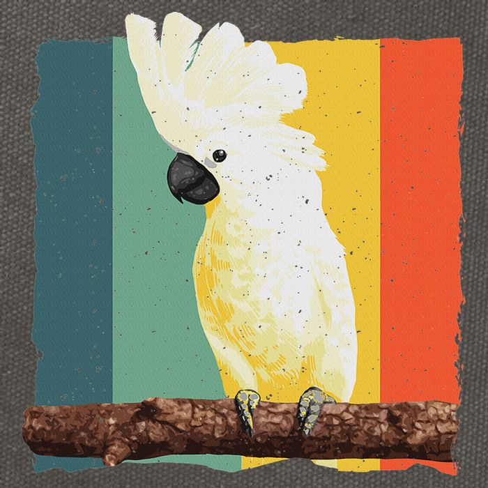 Cool Cockatoo Art For Women Parrot Lover Goffin Cockatoo Cotton Canvas Backpack