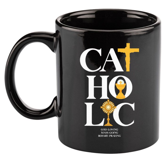 Catholic 11oz C Handle Ceramic Mug