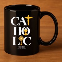 Catholic 11oz C Handle Ceramic Mug
