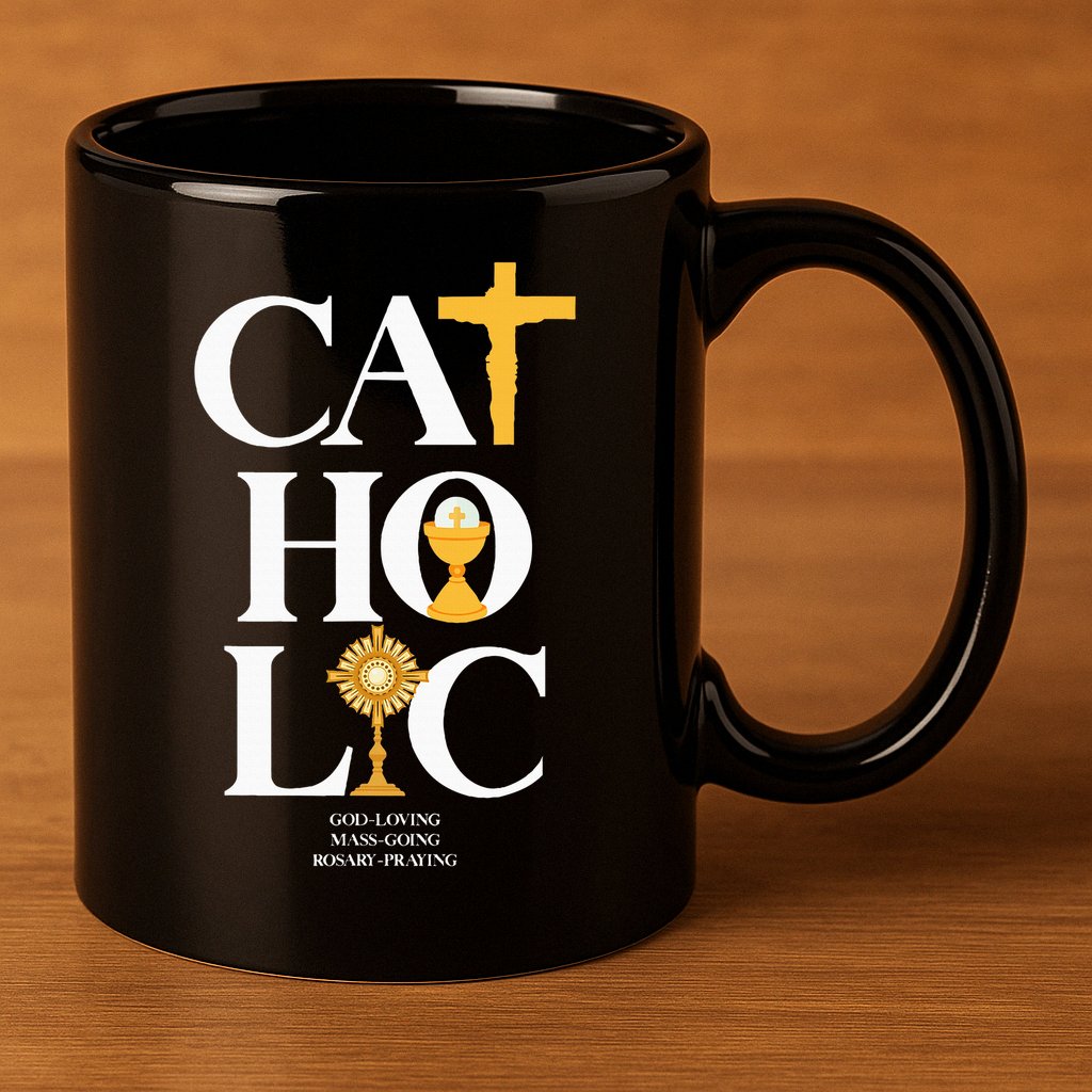 Catholic 11oz C Handle Ceramic Mug
