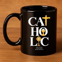 Catholic 11oz C Handle Ceramic Mug