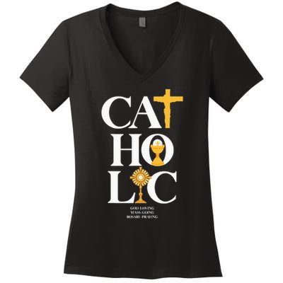 Catholic Women's V-Neck T-Shirt