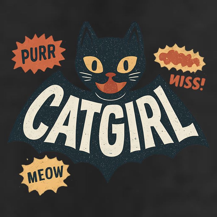 Catgirl 7 Panel Mesh Trucker Snapback Hat