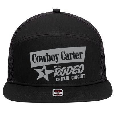 Cowboy Carter And The Rodeo Chitlin Circuit Funny 7 Panel Mesh Trucker Snapback Hat