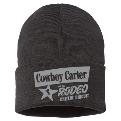 Cowboy Carter And The Rodeo Chitlin Circuit Funny Sustainable Knit Beanie