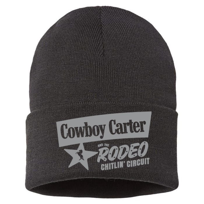 Cowboy Carter And The Rodeo Chitlin Circuit Funny Sustainable Knit Beanie