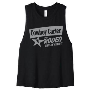 Cowboy Carter And The Rodeo Chitlin Circuit Funny Women's Racerback Cropped Tank