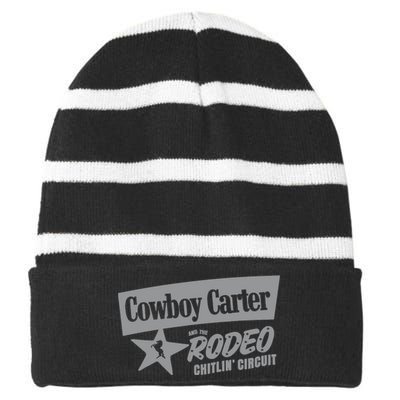 Cowboy Carter And The Rodeo Chitlin Circuit Funny Striped Beanie with Solid Band