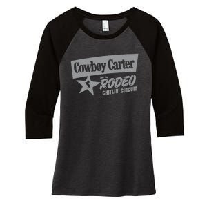 Cowboy Carter And The Rodeo Chitlin Circuit Funny Women's Tri-Blend 3/4-Sleeve Raglan Shirt