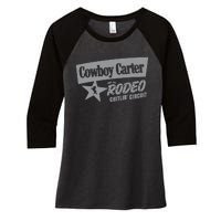 Cowboy Carter And The Rodeo Chitlin Circuit Funny Women's Tri-Blend 3/4-Sleeve Raglan Shirt