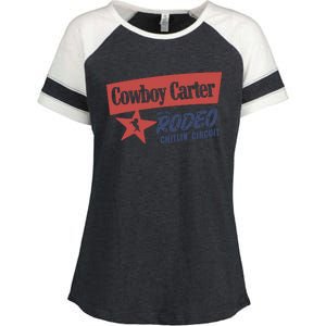 Cowboy Carter And The Rodeo Chitlin Circuit Funny Enza Ladies Jersey Colorblock Tee