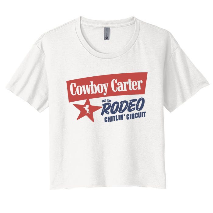 Cowboy Carter And The Rodeo Chitlin Circuit Funny Women's Crop Top Tee