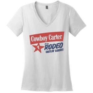 Cowboy Carter And The Rodeo Chitlin Circuit Funny Women's V-Neck T-Shirt