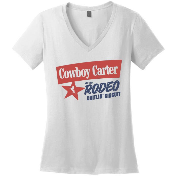 Cowboy Carter And The Rodeo Chitlin Circuit Funny Women's V-Neck T-Shirt