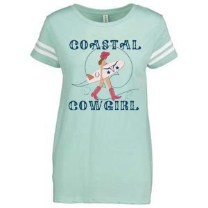 Coastal Cowgirl Aesthetic Cowgirl Surf Beach Cowgirls Outfit Enza Ladies Jersey Football T-Shirt