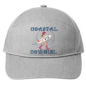 Coastal Cowgirl Aesthetic Cowgirl Surf Beach Cowgirls Outfit 7-Panel Snapback Hat