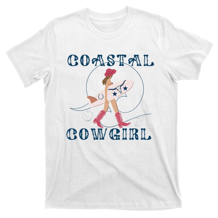 Coastal Cowgirl Aesthetic Cowgirl Surf Beach Cowgirls Outfit T-Shirt