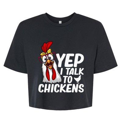 Cute Chicken Art Chicken Farmer Lovers Bella+Canvas Jersey Crop Tee