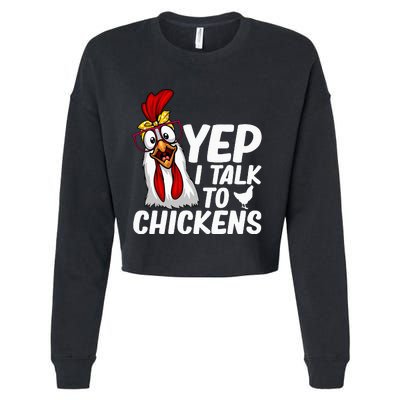 Cute Chicken Art Chicken Farmer Lovers Cropped Pullover Crew