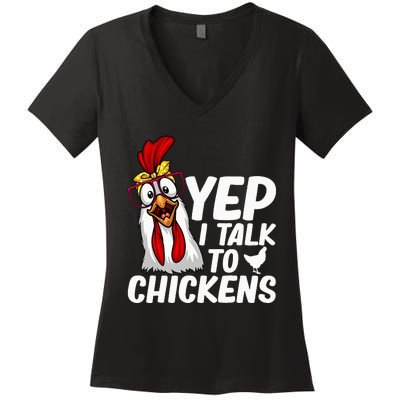 Cute Chicken Art Chicken Farmer Lovers Women's V-Neck T-Shirt