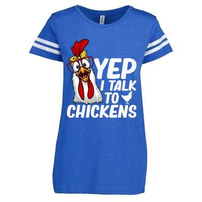 Cute Chicken Art Chicken Farmer Lovers Enza Ladies Jersey Football T-Shirt