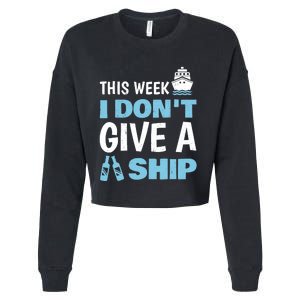 Cool Cruise Art Cruise Vacation Cruise Ship Couple Cropped Pullover Crew