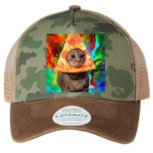 Colorful Cute Artsy Cat Kitten Pizza Funny Legacy Tie Dye Trucker Hat